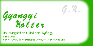 gyongyi molter business card