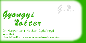 gyongyi molter business card